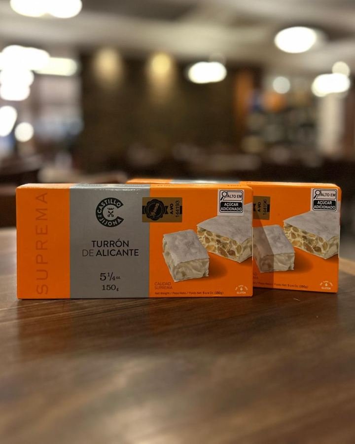 Turrón de Alicante Castillo de Jijona em tablete, 150 g